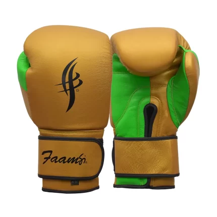 Green Gold Boxing Gloves