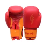 Red Orange Leather Boxing Gloves