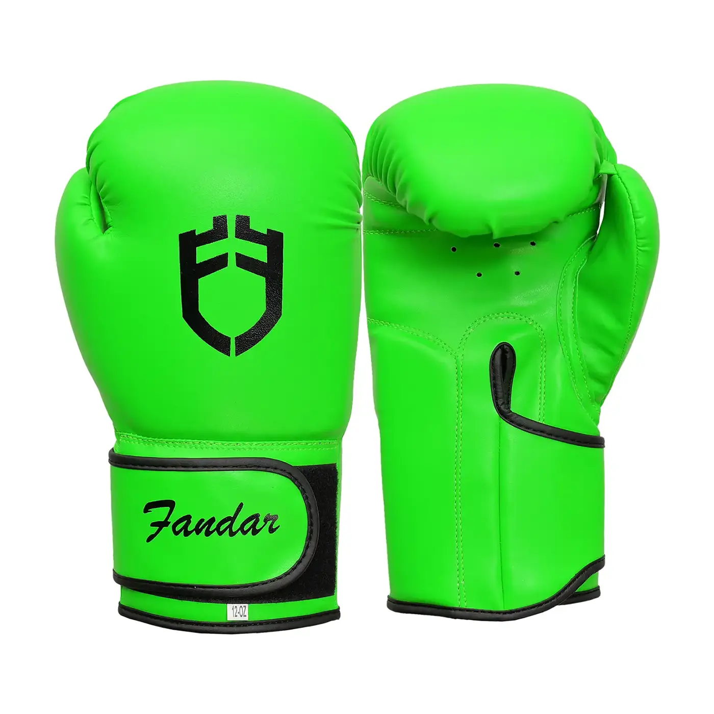 DSC_0076 Fandar Yellow Boxing Sparring Gloves – Front View Displaying Bold Design