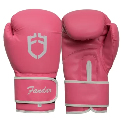 Fandar Pink Boxing Sparring Gloves – Front View with Stylish Finish