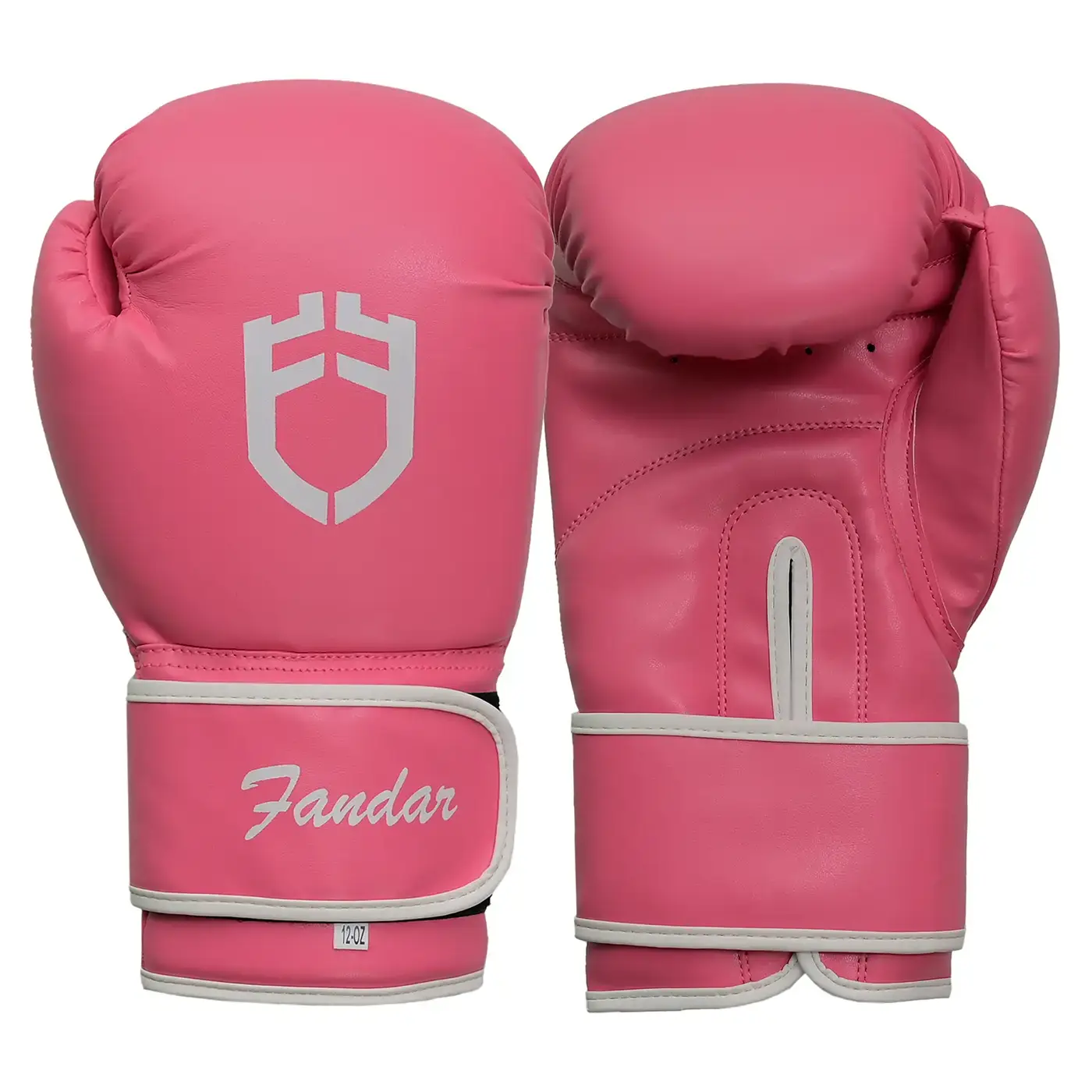 DSC_0093 Fandar Pink Boxing Sparring Gloves – Front View with Stylish Finish