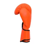 Side View of Fandar Orange Sparring Gloves Showing Seamless Stitching