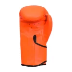 Top View of Fandar Orange Boxing Gloves Highlighting Ergonomic Shape