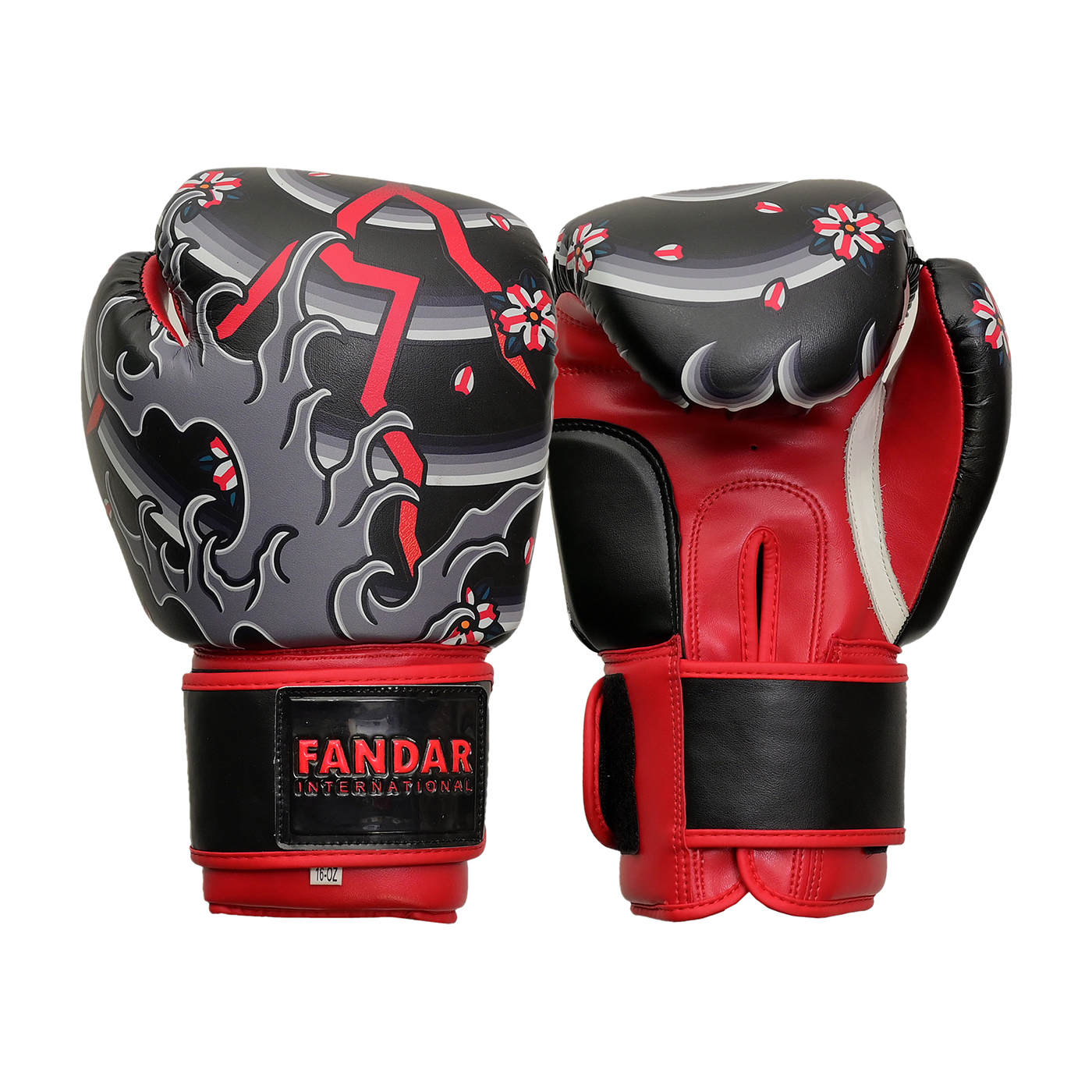 Red-Gloves-Back-Front Fandar Fury Boxing Gloves in action, demonstrating powerful punches