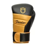 Close-Up of Fandar Professional Leather Boxing Gloves with Premium Leather Finish