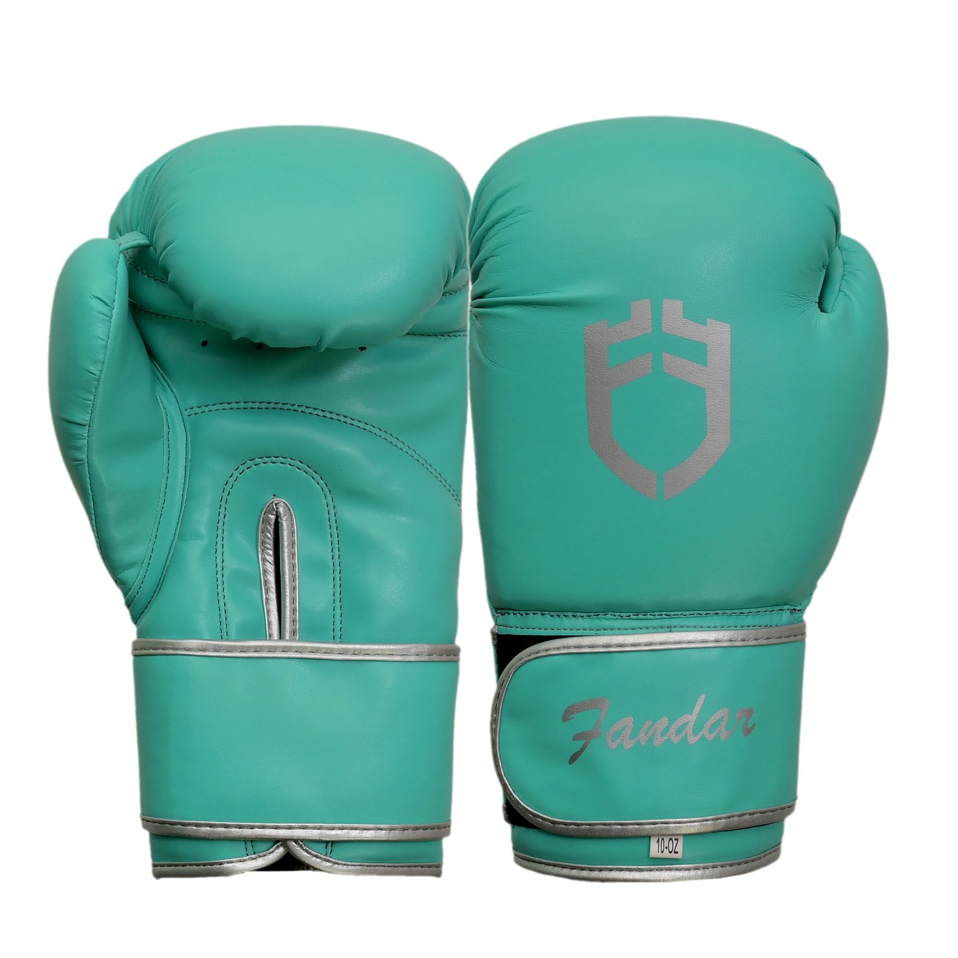 DSC_0220 Boxing Sparring Gloves Sea Green – Front View Showcasing Bold Color