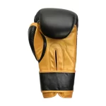 Top View of Fandar Black Gold Boxing Gloves with Comfortable Fit