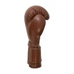 Side View of Brown Leather Fight Gloves with Premium Finish