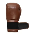 Fandar Brown Leather Professional Fight Gloves – Front View