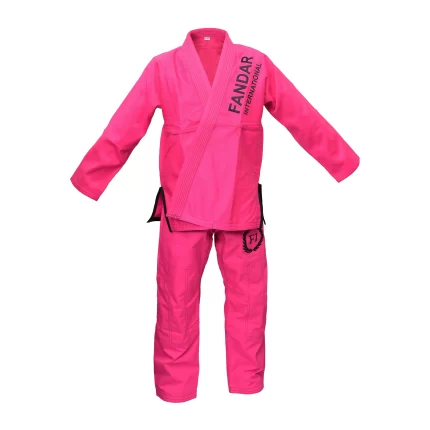Fandar Pink Jiu-Jitsu Suit made with 100% cotton pearl weave fabric