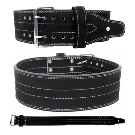 Black Amara Leather Gym Belts