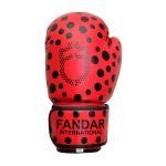 Fandar Polka Dots Kids Red Boxing Gloves designed for fun and protection during boxing training