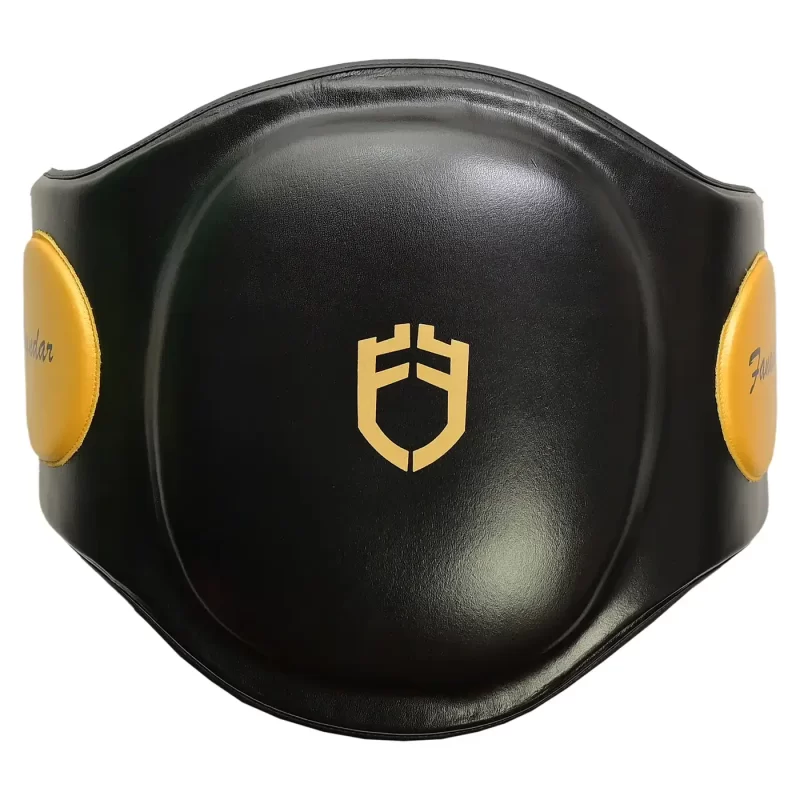 Fandar Black Gold Belly Pads with a sleek black and gold design on a plain white background