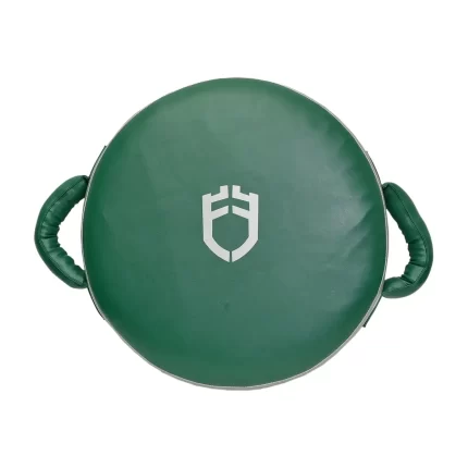Fandar Green Silver Kick Pads with sleek green and silver design on a white background.