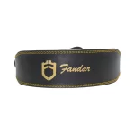 Fandar 4 Inches Leather Gym Belt with 3-layer leather construction