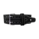 Fandar Black Amara Leather Gym Belt with triple-layer construction