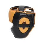 Cross-section showing high-density foam and multi-layer padding in Fandar Black Gold Boxing Head Guards