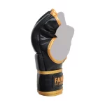 Reinforced stitching detail on Fandar Black Gold MMA Gloves for longevity
