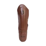 Fandar Brown Leather Shin Pads for superior protection in combat sports training