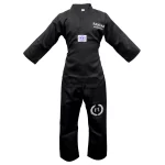 Fandar Black Taekwondo Suits made from polycotton blend for ultimate comfort and durability in training and sparring