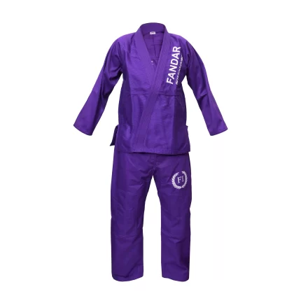Fandar Purple Jiu-Jitsu Suit with 100% cotton pearl weave fabric