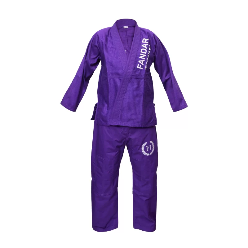 Fandar Purple Jiu-Jitsu Suit with 100% cotton pearl weave fabric