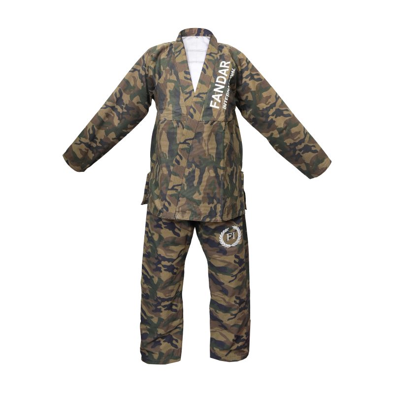 Fandar Camouflage Jiu-Jitsu Suit with durable pearl weave fabric