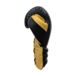 Black Gold Palm Lace-Up Boxing Gloves