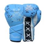 Sky Blue Lace-Up Boxing Gloves