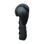 Matte Black Lace-Up Boxing Gloves