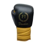 Fandar Gold & Black Lace-Up Gloves
