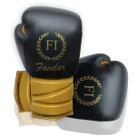 Fandar Gold & Black Lace-Up Gloves