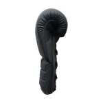 Matte Black Lace-Up Boxing Gloves