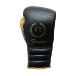 Black Gold Palm Lace-Up Boxing Gloves