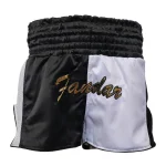 Black White Muay Thai Shorts