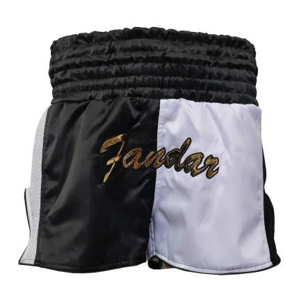 Black White Muay Thai Shorts