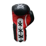 Black Red White Lace-Up Boxing Gloves