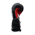 Black Red White Lace-Up Boxing Gloves