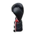 Black Red White Lace-Up Boxing Gloves