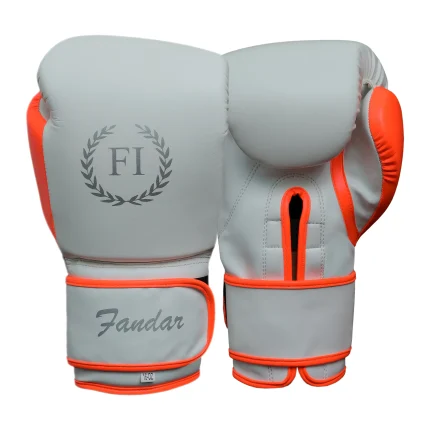 White Orange Boxing Gloves