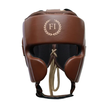 Brown Lace-Up Headguard