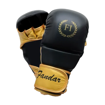 Black & Gold MMA Gloves