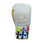 White Gold Boxing Gloves